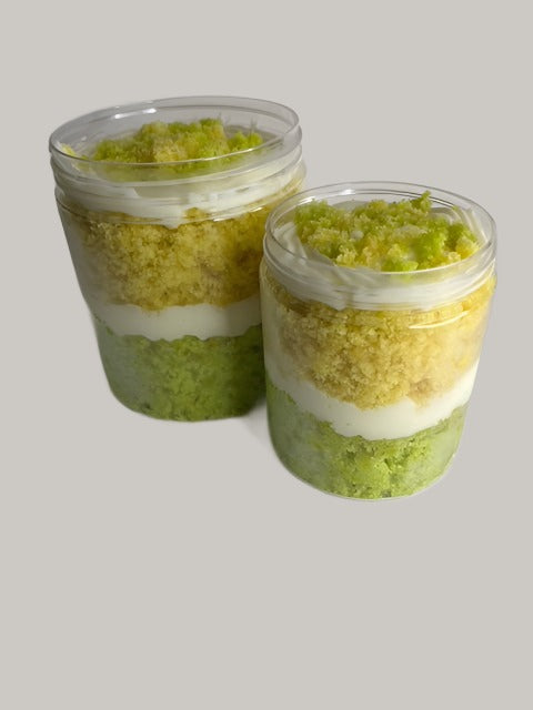 2-in-1 Layered Lemon Keylime Cake Jars